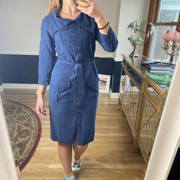 Ralph Lauren Exclusive Orlena Belted workshirt dress size 6 - Picture 2 of 11